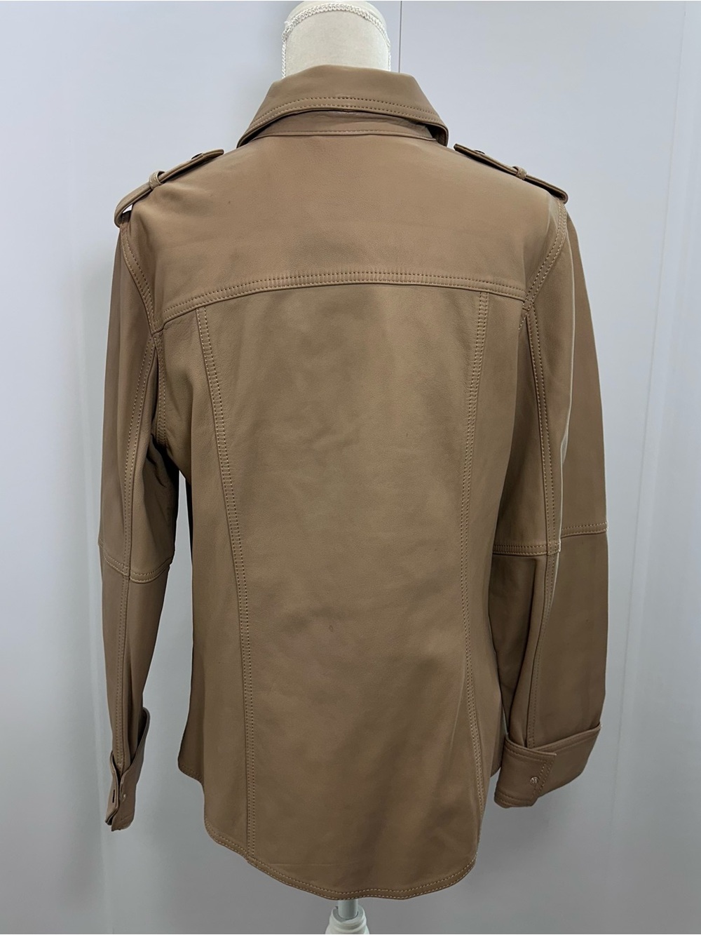 Banana Republic Heritage Collection Tan Leather Utility Jacket - Picture 3 of 10